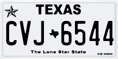 TX license plate CVJ6544
