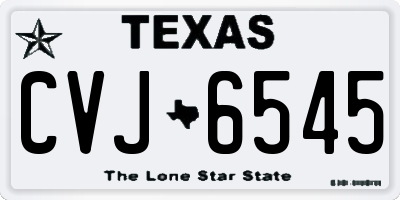TX license plate CVJ6545