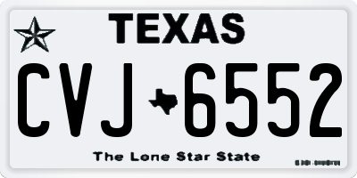 TX license plate CVJ6552