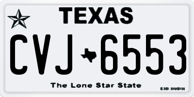 TX license plate CVJ6553