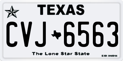 TX license plate CVJ6563
