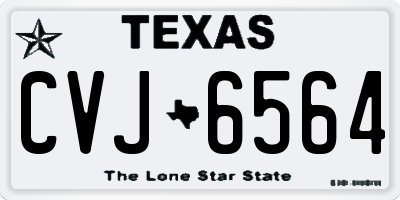 TX license plate CVJ6564