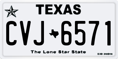 TX license plate CVJ6571
