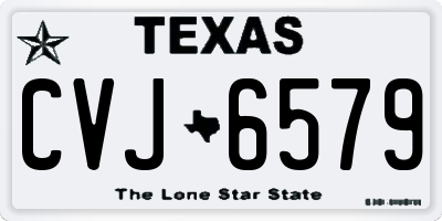 TX license plate CVJ6579
