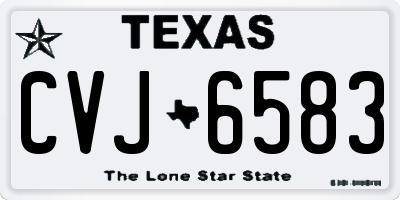 TX license plate CVJ6583