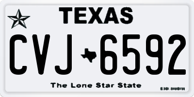TX license plate CVJ6592