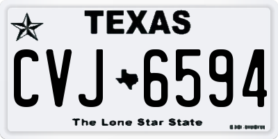 TX license plate CVJ6594