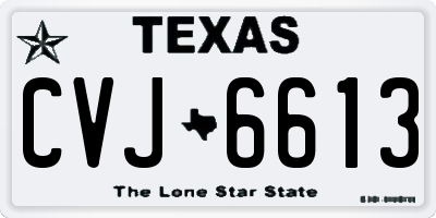 TX license plate CVJ6613