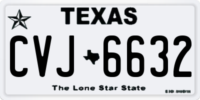 TX license plate CVJ6632