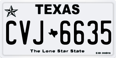 TX license plate CVJ6635