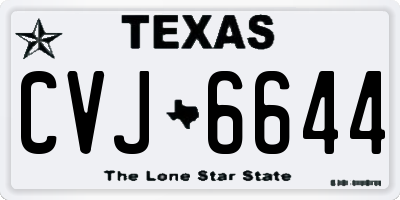 TX license plate CVJ6644