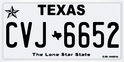 TX license plate CVJ6652