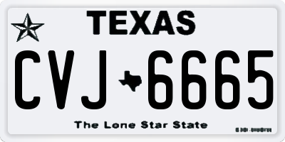 TX license plate CVJ6665
