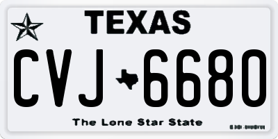 TX license plate CVJ6680