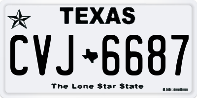 TX license plate CVJ6687