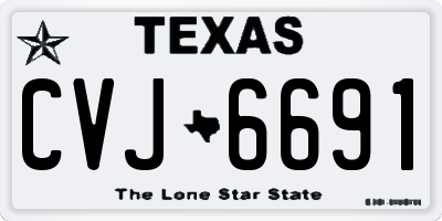 TX license plate CVJ6691