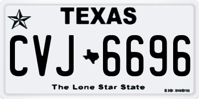 TX license plate CVJ6696