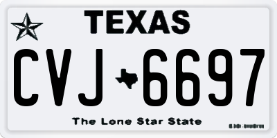 TX license plate CVJ6697