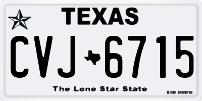 TX license plate CVJ6715