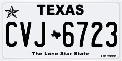 TX license plate CVJ6723
