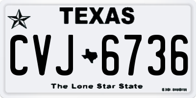 TX license plate CVJ6736