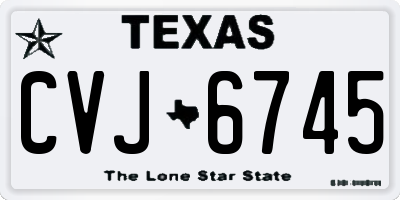 TX license plate CVJ6745