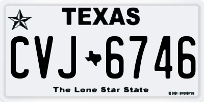 TX license plate CVJ6746