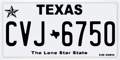 TX license plate CVJ6750