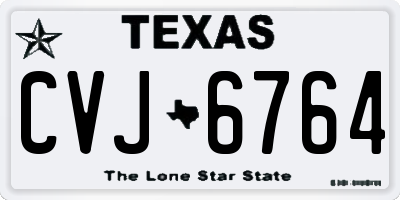 TX license plate CVJ6764
