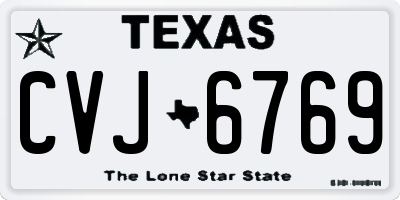 TX license plate CVJ6769
