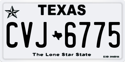 TX license plate CVJ6775