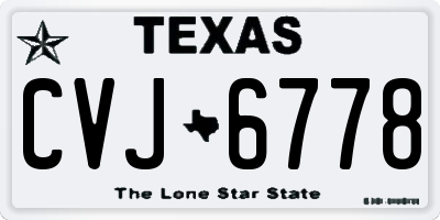 TX license plate CVJ6778