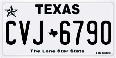 TX license plate CVJ6790
