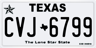 TX license plate CVJ6799