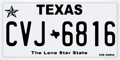 TX license plate CVJ6816