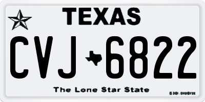 TX license plate CVJ6822