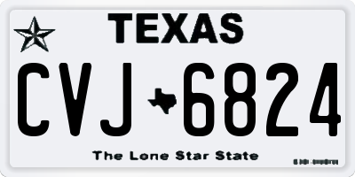 TX license plate CVJ6824