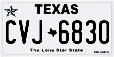 TX license plate CVJ6830