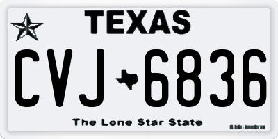 TX license plate CVJ6836