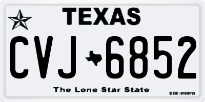 TX license plate CVJ6852