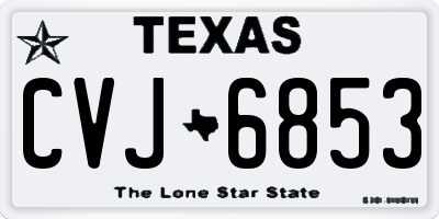TX license plate CVJ6853