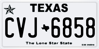 TX license plate CVJ6858