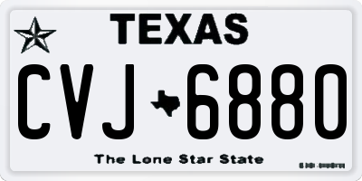 TX license plate CVJ6880