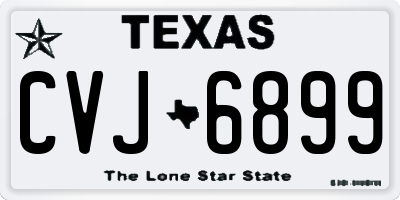TX license plate CVJ6899