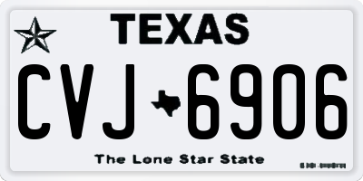 TX license plate CVJ6906
