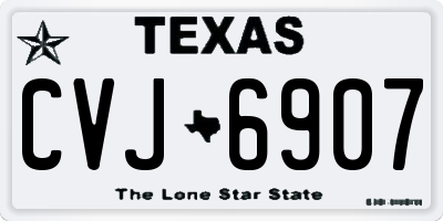 TX license plate CVJ6907
