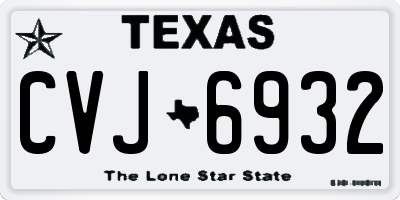 TX license plate CVJ6932
