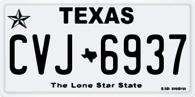 TX license plate CVJ6937
