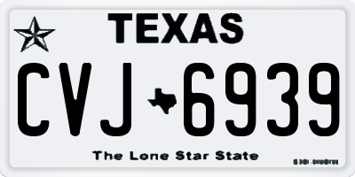 TX license plate CVJ6939