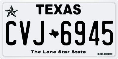 TX license plate CVJ6945